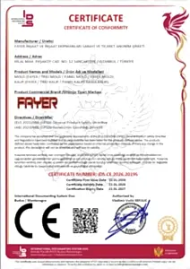 Panel Kalıp CE Belgesi